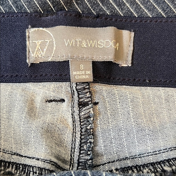 Wit & Wisdom Striped Jeans with Button Closure - Picture 10 of 10